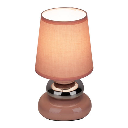 Keramische tafellamp "Stoney" Pink - Classical - Table Lamp - - Rosé/Salmon - E14 - Geen informatie