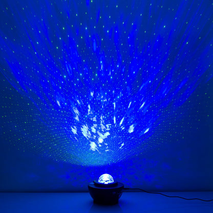 Atmosferische Galaxy LED -projector, decoratieve verlichting gemaakt van plastic, kleurrijke, geïntegreerde LED, voor binnen