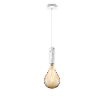 Home Sweet Home hanglamp Marmer Saga Pear - G160 - dimbaar E27 amber