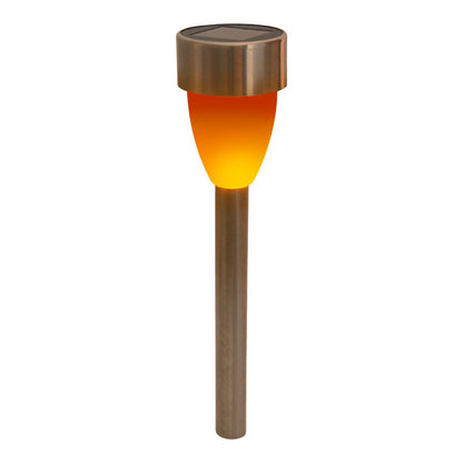 6 Set LED LED Solar Outer Light met aarde spies gemaakt van roestvrijstalen gekleurd metaal en plastic, met geïntegreerde LED