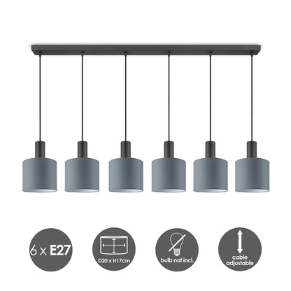 Home Sweet Home hanglamp Bling-Xxl Beam 6L-Grijs-20cm