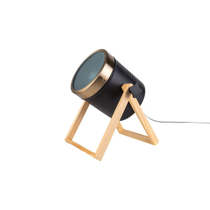 Tafellamp "Tim" gemaakt van zwart metaal en verzadigd plastic, met E27 -aansluiting, tafellamp voor binnen, 28 cm hoog