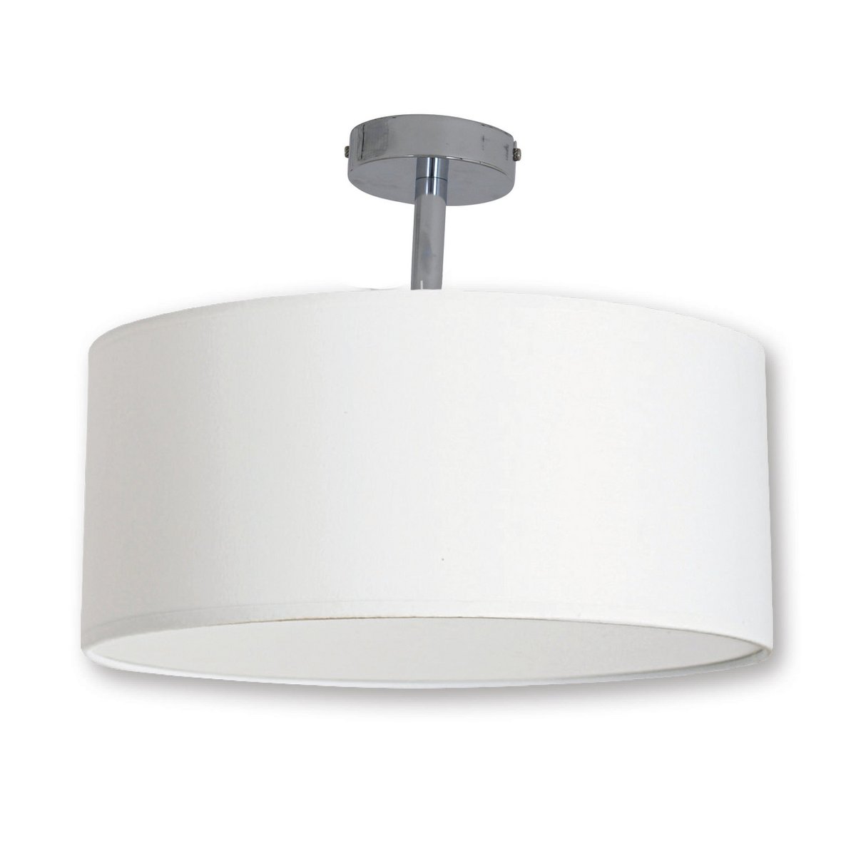 Textielplafondlicht "New York", klassieke plafondlamp met tekstbladen in wit, E27 -aansluiting, 40 cm diameter, geschikt voor de hele woonruimte