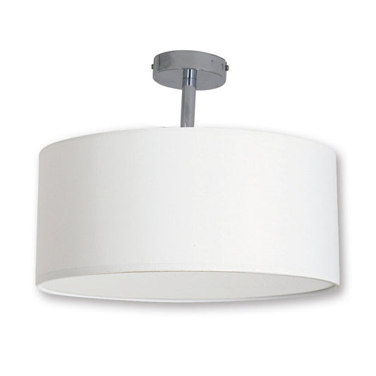 Textielplafondlicht "New York", klassieke plafondlamp met tekstbladen in wit, E27 -aansluiting, 40 cm diameter, geschikt voor de hele woonruimte