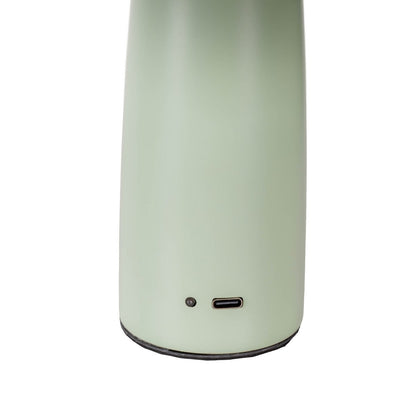 Draadloos tafellicht "Pilu", 16,5 cm hoog, boven Ø van 15 cm, metaal in mint, wit plastic, geïntegreerde LED's, 280 lumen, dimbaar door aanraaksensor, warm wit wit wit