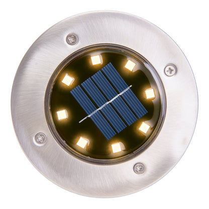 6-set LED LED-zonnebodem-zo-spit "Kian", voor buiten, spiesjes gemaakt van metaal en plastic in staal blanco, met geïntegreerde LED