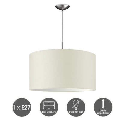Home Sweet Home hanglamp Tube Deluxe, E27, warm wit, 50cm