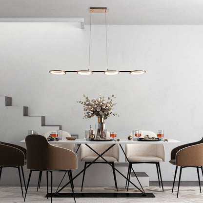 LED hanglamp "balk" gemaakt van metaal en plastic in stalen blank, met geïntegreerde LED