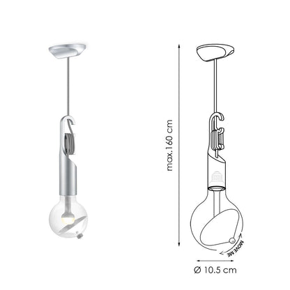 Home Sweet Home Hanglamp Move Me - Twist Cone 5,5W 2700K grijs-wit