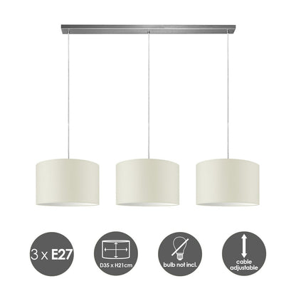 Home Sweet Home hanglamp Beam 3L, warm wit Lampenkap, 35cm