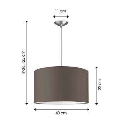 Home Sweet Home hanglamp Bling met lampenkap, E27, taupe, 40cm