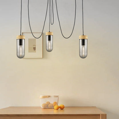 Home Sweet Home Hanglamp Capri - rook glas - 120x120x100cm