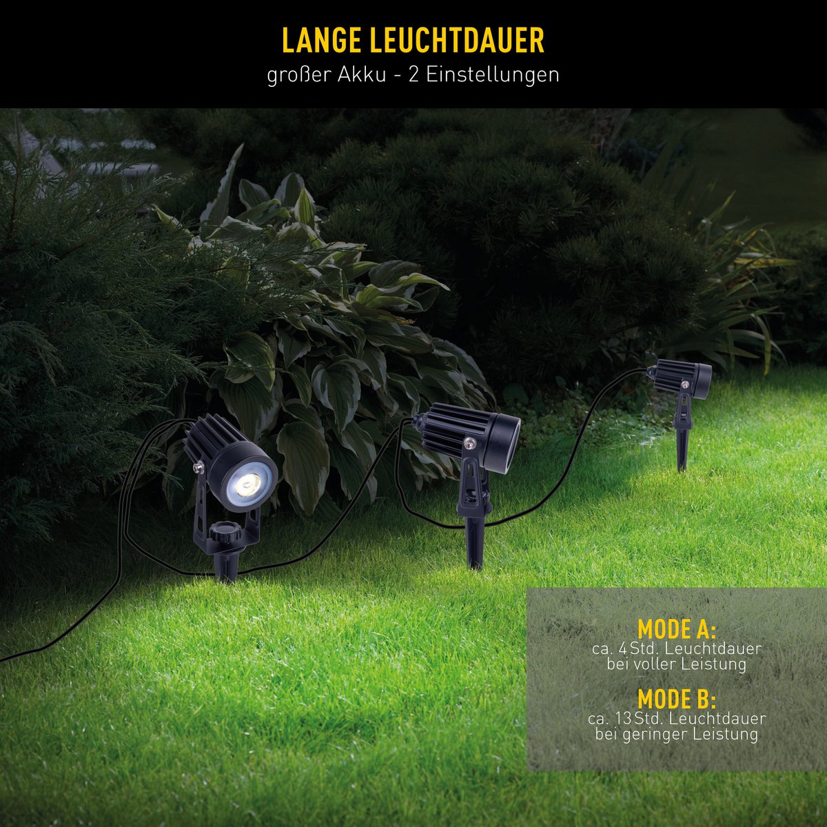 LED-zonne-spot met 3 zitplaatsen met Earthspout "Spoti" "buiten en speerboeien