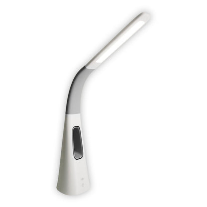 LED-tafellicht "Ventu" met ventilator, met aanraking, dimable, gemaakt van wit plastic, stevig ingebouwde LED's, 40 cm hoog