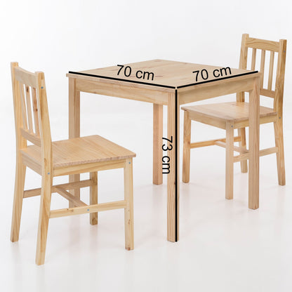 Eetkamertafel Landelijk Set 2 Stoelen