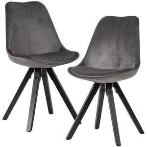 Velvet fluwelen eetkamerstoel (Set 2 Stuks)