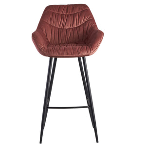 Barkruk/ Barstoel Fluweel roze velvet