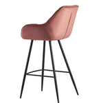 Barkruk/ Barstoel Fluweel roze velvet