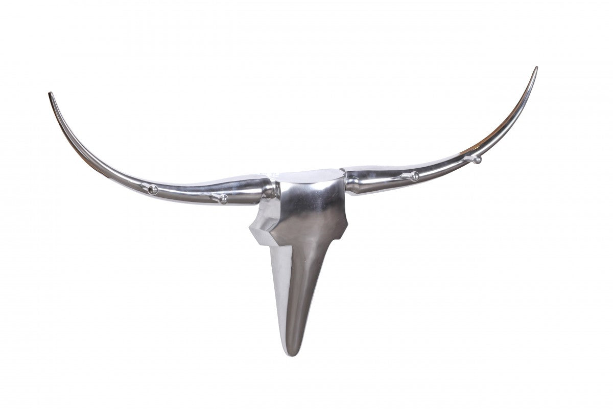 Deko Gewei Stier Zilver L 125 cm