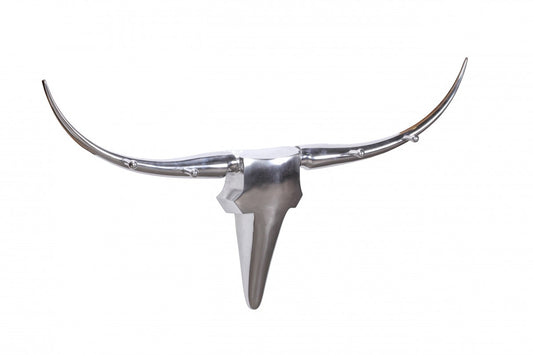 Deko Gewei Stier Zilver L 125 cm