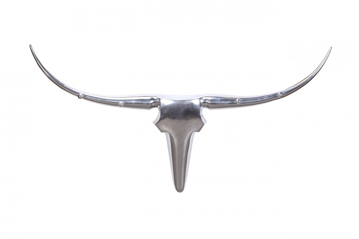 Deko Gewei Stier Zilver L 125 cm