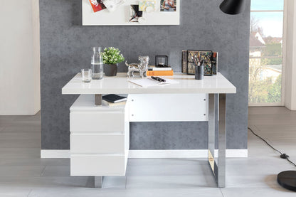 Patty wit hoogglans bureau 115x60x76
