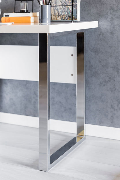 Patty wit hoogglans bureau 115x60x76
