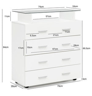 Dressoir kast Donni white