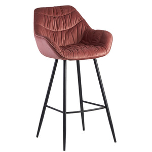 Barkruk/ Barstoel fluweel velvet (verschillende kleuren)