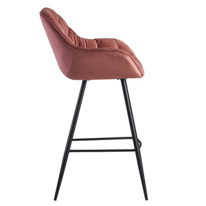 Barkruk/ Barstoel fluweel velvet (verschillende kleuren)