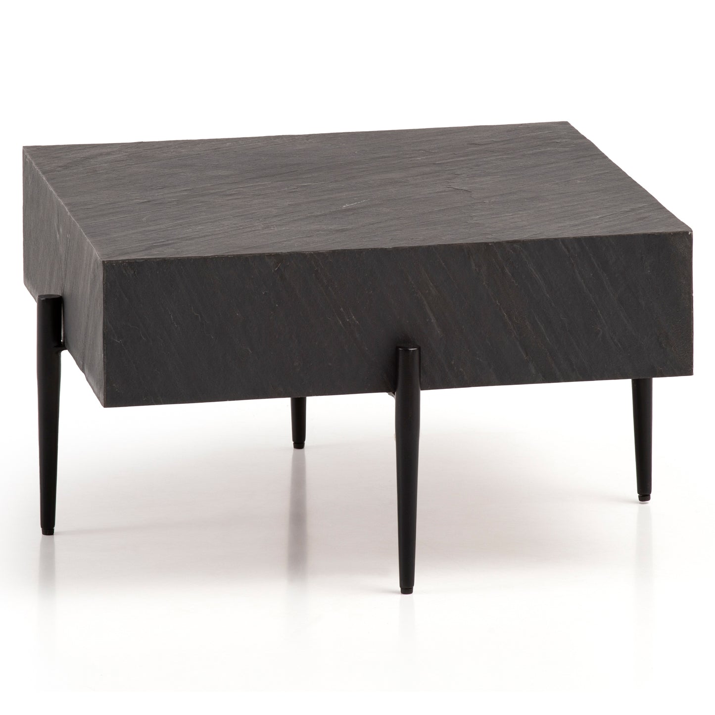 coffee table 64x64x35 cm stone look/metal coffee table anthracite square | Design living room table, coffee table, solid modern living room table