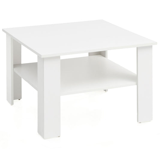 coffee table WL5.834 White 60x42x60 cm Design wooden table with shelf | Coffee table Coffee table | Coffee table Coffee table | Coffee table Stubentisch with storage space | Living room with table
