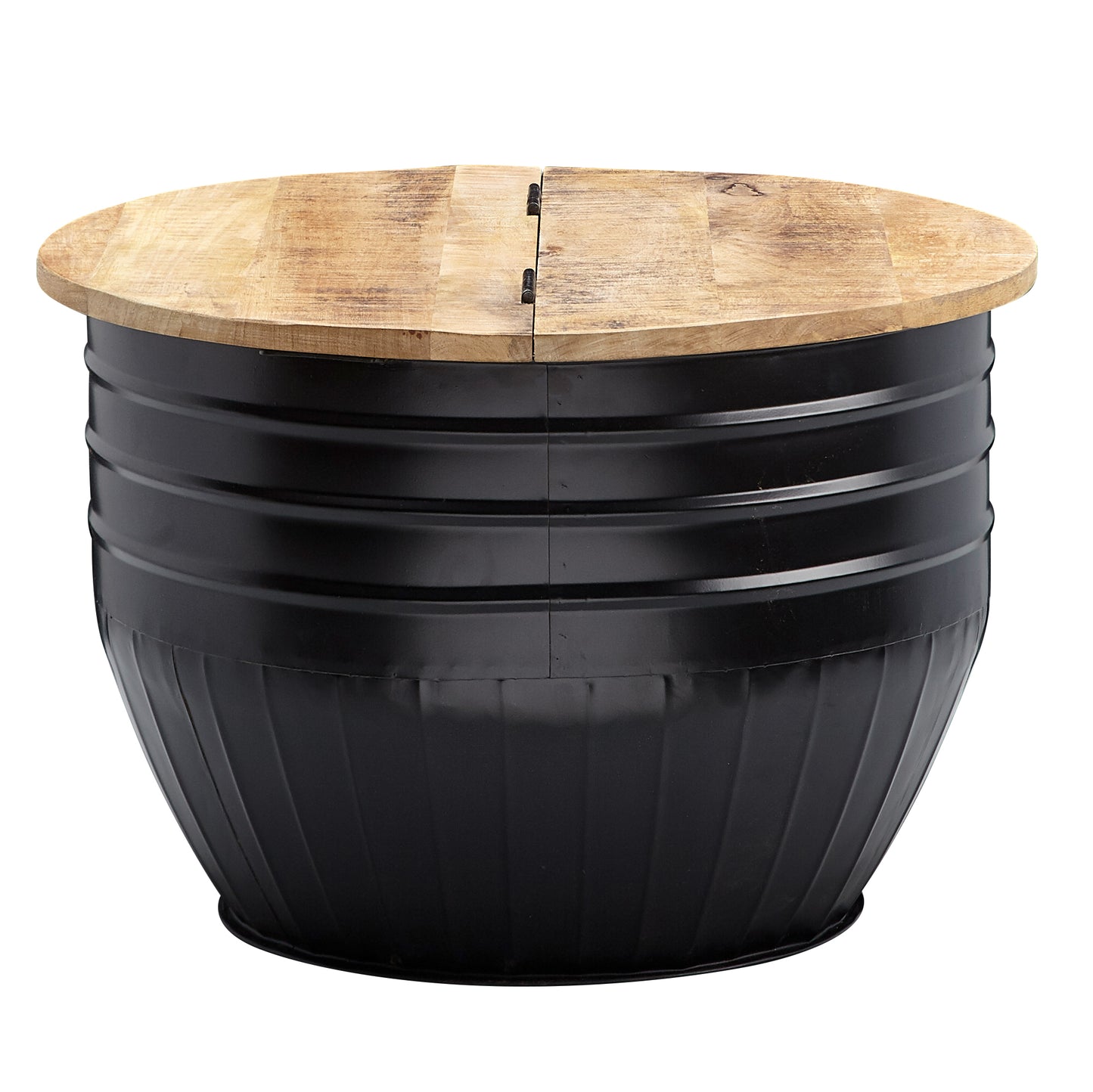 coffee table metal 60x41x60 cm industrial style round | Design coffee table with storage space | Modern coffee table coffee table black