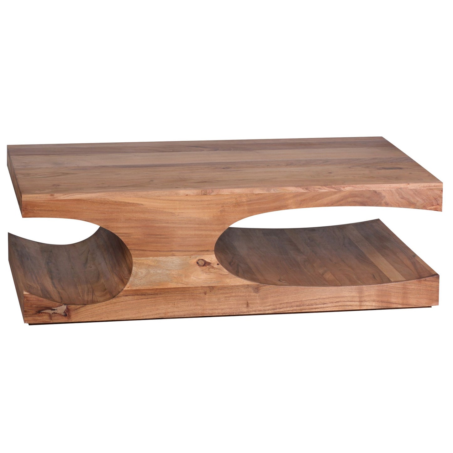 massief houten salontafel Acacia 118 cm brede eettafel ontwerp donkerbruin landelijke stijl tafel