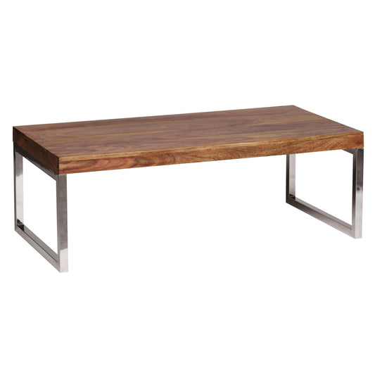 salontafel massief hout Sheesham 120cm breed salontafel ontwerp donkerbruin landelijke stijl tafel