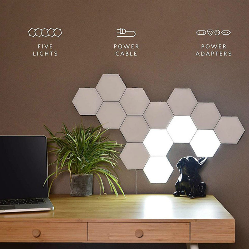 Modulaire Hexa Touch Led-wand